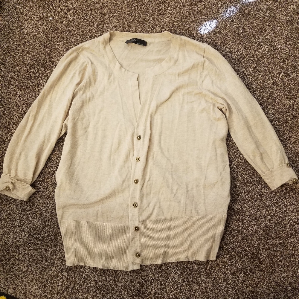Cardigan Sweater with Brass Buttons